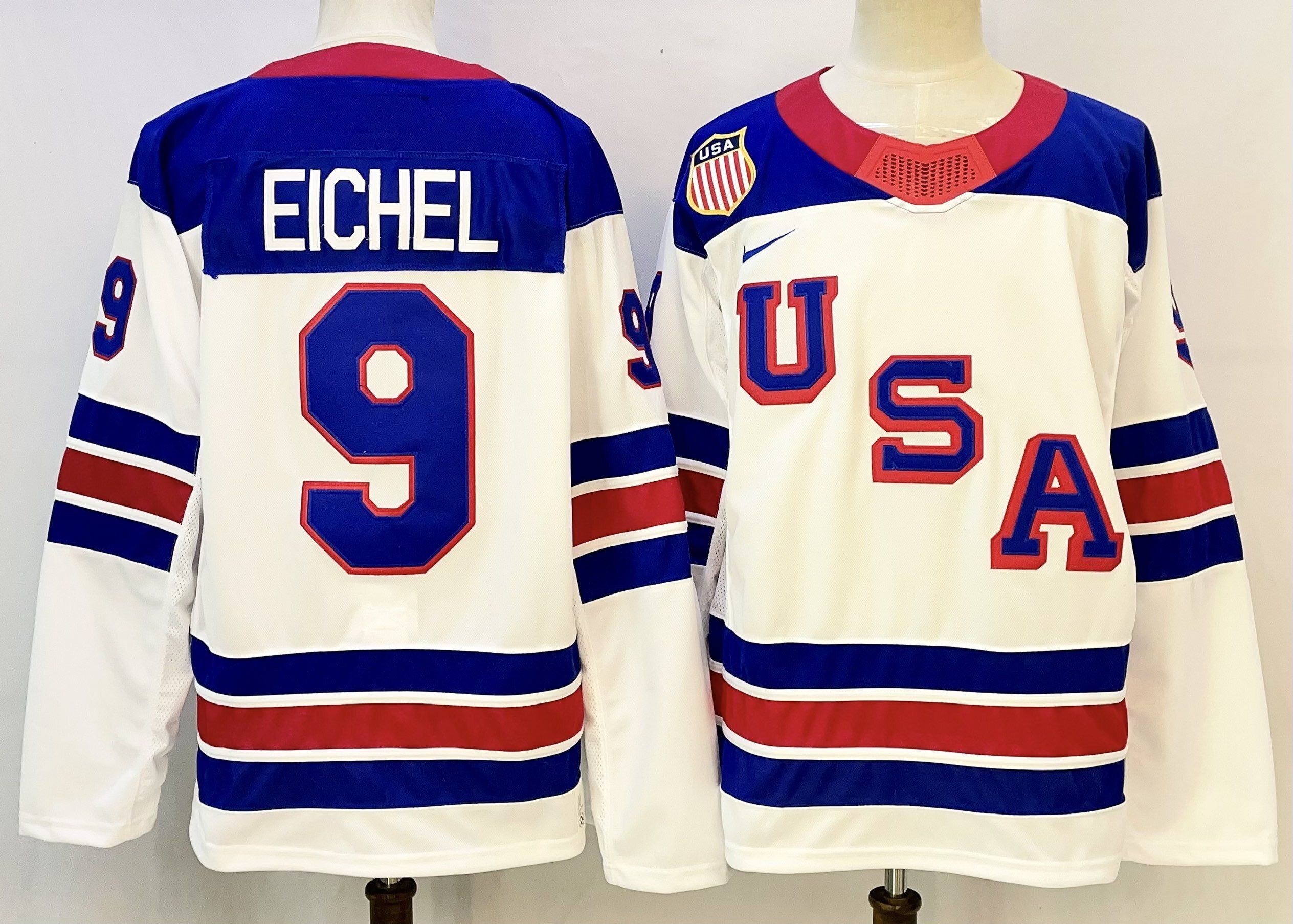 Men USA #9 Eichel White Nike 2026 NHL jersey 01->more nhl jerseys->NHL Jersey